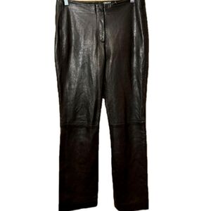 DKNY Black Leather Pants